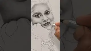 Portrait 😊 #charcol #grafit #pencil #drawing #short #youtube