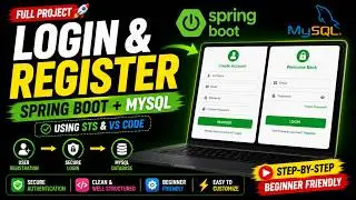 Spring Boot Login & Register Project 🚀 | MySQL + VS Code + STS Tutorial
