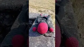 Crochet donkeys at Gudenåens udspring