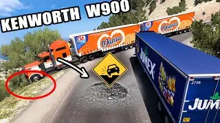 DOBLE Trailer en ZONA de BACHES Kenworth W900 de Galletas MARIAS (Gamesa) American Truck Simulator