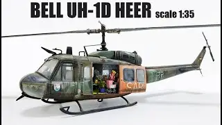 Bell UH-1D scale 1:35 Bundeswehr Helicopter for my next Diorama