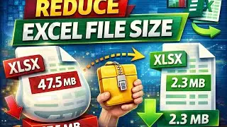 How to Reduce Excel File Size | How to Compress Excel File size| | Excel file size reduce
