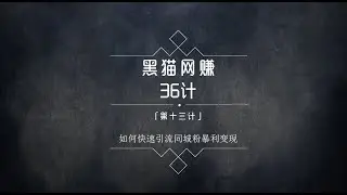 黑猫社网赚36计第13计：如何快速引流同城粉暴利变现