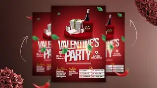 Valentine Party Flyer Design
