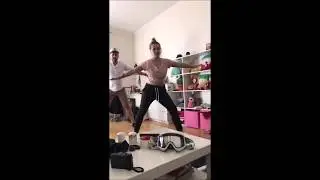 КСЮША ХОФФМАН, КИРИЛЛ ЧЕРКАСОВ И ДЕНИС СТОЛБОВ ЗАНИМАЮТСЯ ГИМНАСТИКОЙ Instagram Livestream