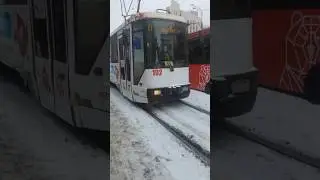 Пермь. Трамвай 102 по 11 маршруту. 