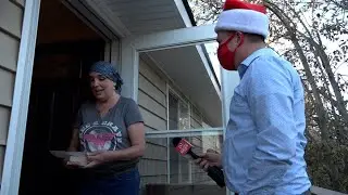 Secret Santa surprises the manager of a sandwich shop who is battling cancer