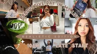 10AM *realistic* PRODUCTIVE DAY IN MY LIFE 💌 (running errands, doing work, gym, shopping!)