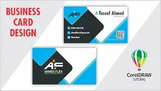 Creat Business Card in Corel Draw / Visting Card Design / CDR File / Ahmed Flex