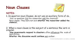 Noun Clauses Part 1