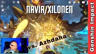 Genshin Impact Navia/Xilonen vs. Azhdaha