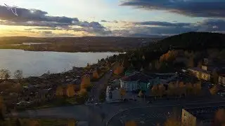 Осенняя Нижняя Тура, с высоты полёта