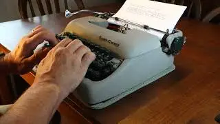 1958 Smith-Corona Sterling typewriter at work