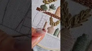 Satin stitch book embroidery #embroidery #handembroidery #handmade #stitch #art #craft #needle