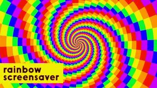Rainbow Spiral Checkerboard | Hypnotic 4K Screensaver Loop | No Music | Sleep, Study & Relaxation