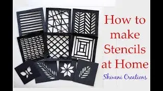 How to make Stencils at Home/ Handmade Stencils for Craft