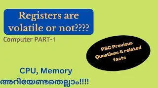 Kerala PSC| Computer| PART-1| Previous questions| related facts| CPU| Memory