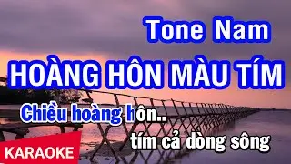 Karaoke Hoàng Hôn Màu Tím Tone Nam | Nhan KTV