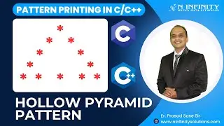 Pattern Printing in C/C++ | Session 15 | Hollow Pyramid Pattern Printing | Prasad Sir