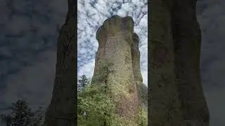 Large phallic rock formations in the Valley of the Monks in Copper Canyon, Creel, Mexico