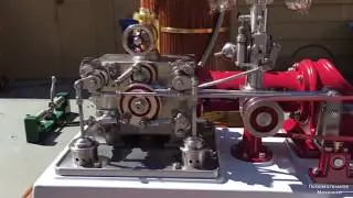 unrealistically beautiful model of steam engine Corliss