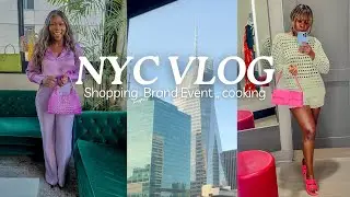 SHOPPING JENEE FUTURE COLLECTIVE ,TRY ON HAUL, ROOFTOP BRAND EVENT, MAKING A QUICK  MEAL | NYC VLOG
