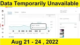 Youtube Data Temporarily Unavailable Aug 21 - 24 , 2022
