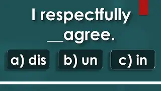 Prefixes | English Vocabulary Test