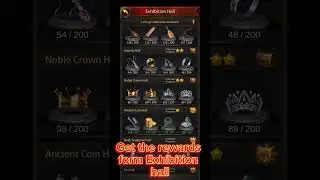 Getting the rewards in exhibition hall in evony king return #evonythekingsreturn #games #gaming