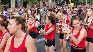 Gay pride parade DEMONSTRATION PRIDE LGTBI BCN June 2018: The drummers