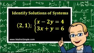 Identifying Solutions of Systems| Expressions & Equations | Grade 8