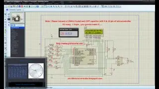Digital Clock with Date  usning pic microcontroller , ds1307 in proteus