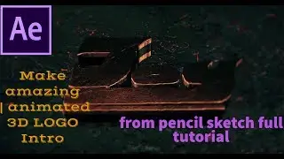 How to || Make amazing animated 3D LOGO ||  Intro from pencil sketch || full  tutorial HD
