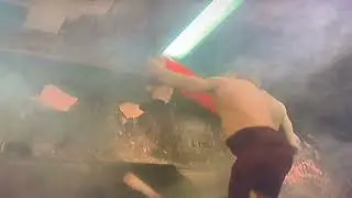 The Incredible Hulk The Psychic Hulk clears debris on delivery man scene