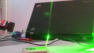 Burning laser test on matches - 532nm