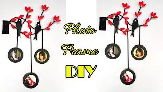 How to make a Unique Photo Frame at home / Easy photo frame | DIY cardboard craft |Best out of waste