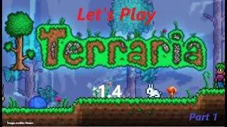 Let's Play Terraria 1.4 Part 1: Making a Graveyard