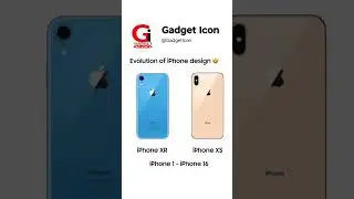 Evolution of iPhone design #gadgeticon #smartphone #apple