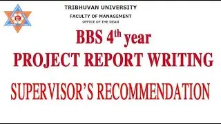 Supervisor’s Recommendation || BBS 4th year
