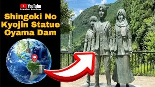 I found the Statue of Shingeki No Kyojin Oyama Dam #map #earth #yt #googleearth