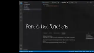 Tutorial 6 | List Functions