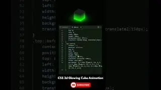 CSS 3d Glowing Cube Animation 