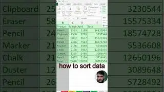 How to sort data in excel short 16 05 24  #excelworld #excelshortcuts#share #365 #excel