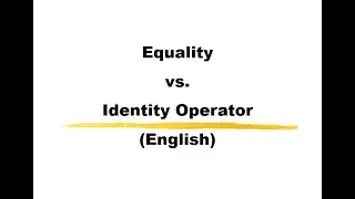 Equality vs Identity Operator in Python (in English)