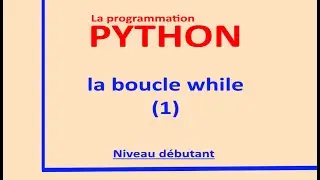 langage python: la boucle while niveau débutant (1)