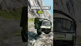 Minibus Run On Steep Mountain