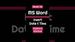 How to insert Date and Time in Microsoft Word #windows #viral #microsoft #computer