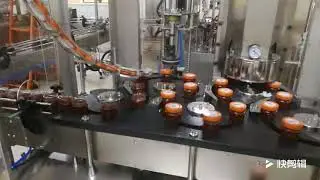 Automatic glass jar filling  machine production line for thick paste fruit jam sauces