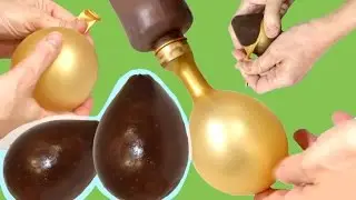 How to make a homemade chocolate egg with a balloon
