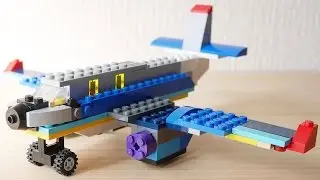 Building a simple LEGO AirPlane using Classic 10696 (レゴ：飛行機の作り方)